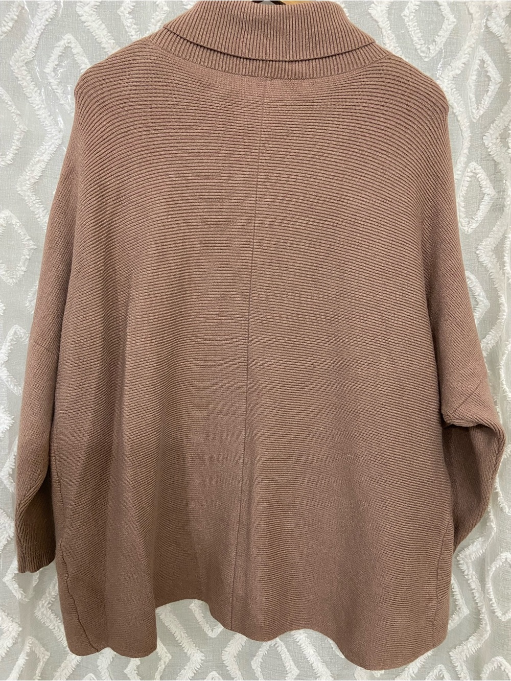 Cozy Oversized Turtleneck Sweater - Brown - Picture 2 of 5